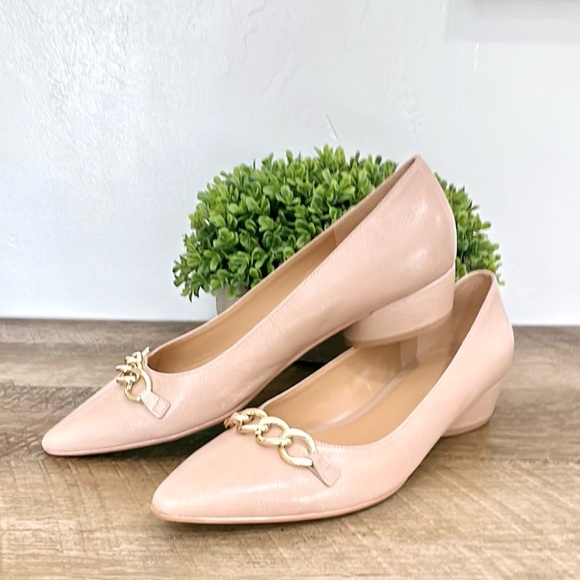 BECCA Shoes - Naturalizer Womens Becca Pointed Toe Low Heel Flats Warm Fawn Tan Leather Sz 11W